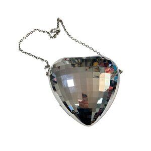 Kate Spade Target Collab Silver Disco Ball Heart Crossbody Bag Purse Party
